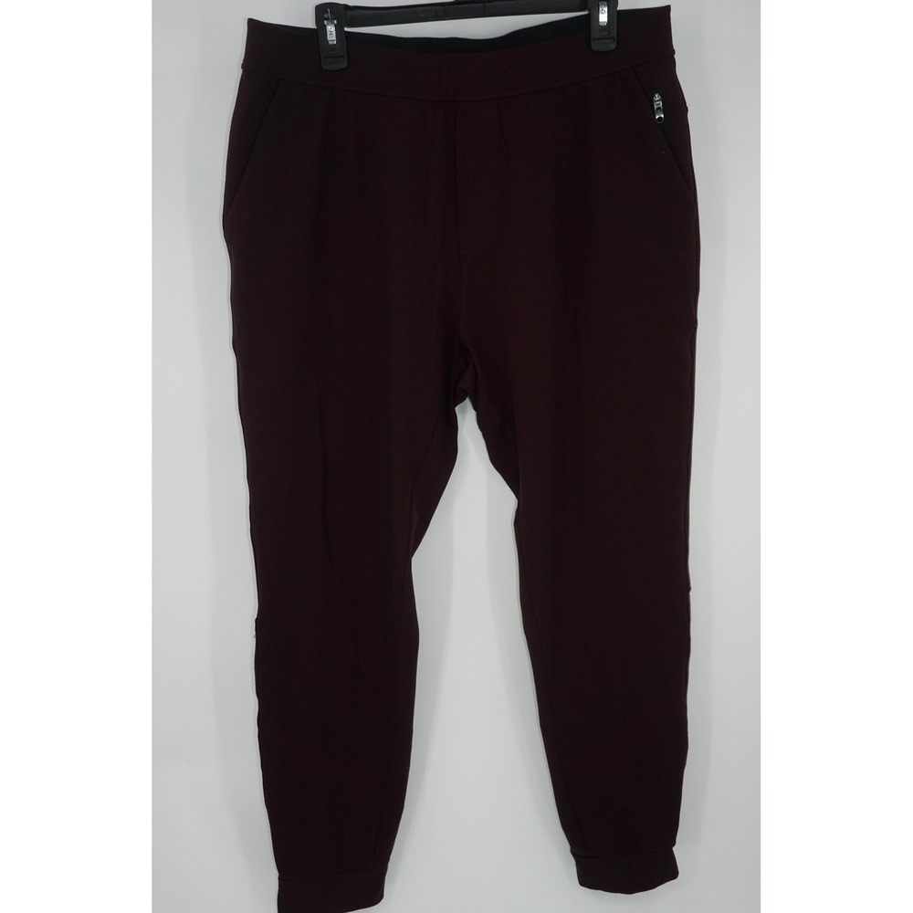 Public Rec Sweatpants Sweats Joggers Dark Red Stretch Drawstring Men's 36x32